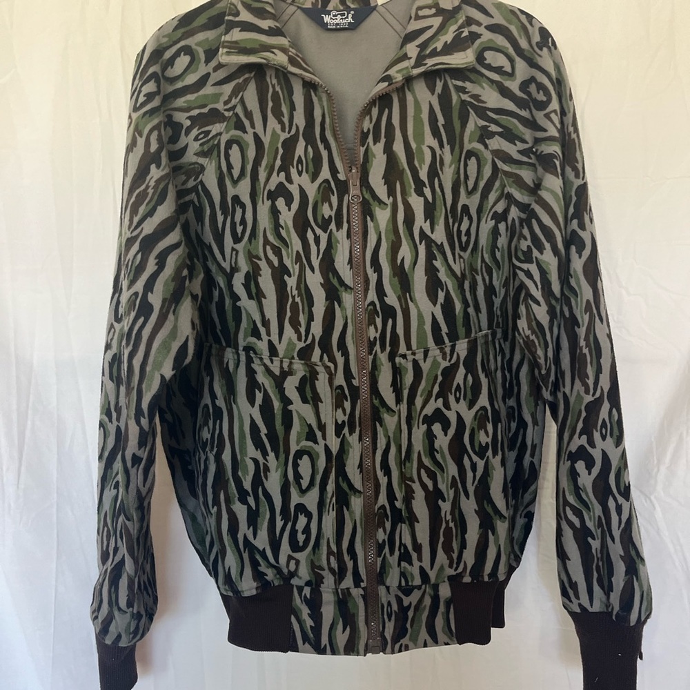Vintage Woolrich Camo Chamois Bomber Jacket Small.